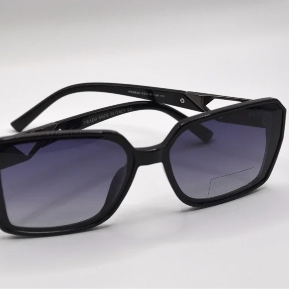 Prada Women’s Oversized Sunglasses | Black Frame | Gray Gradient | New | No Box - Picture 4 of 15